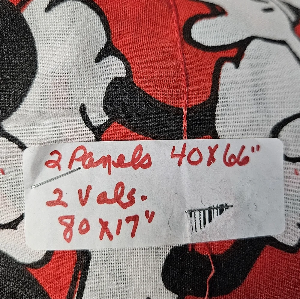 Disney Mickey Mouse vintage handmade sewn 2 curtains 2 valances 80s 90s